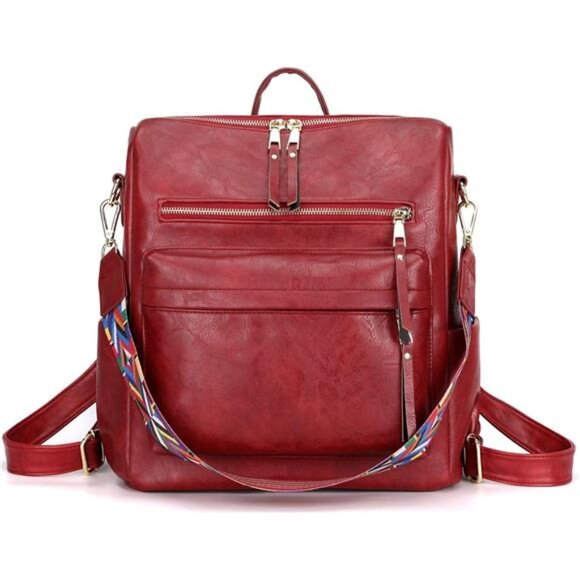 Women's Fashion Backpack bag Red - Picture 1 of 7